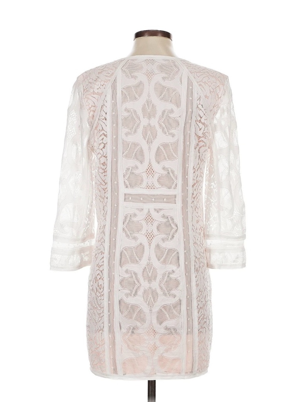 BCBGMaxAzria White Lace Mini Dress - Picture 3 of 5